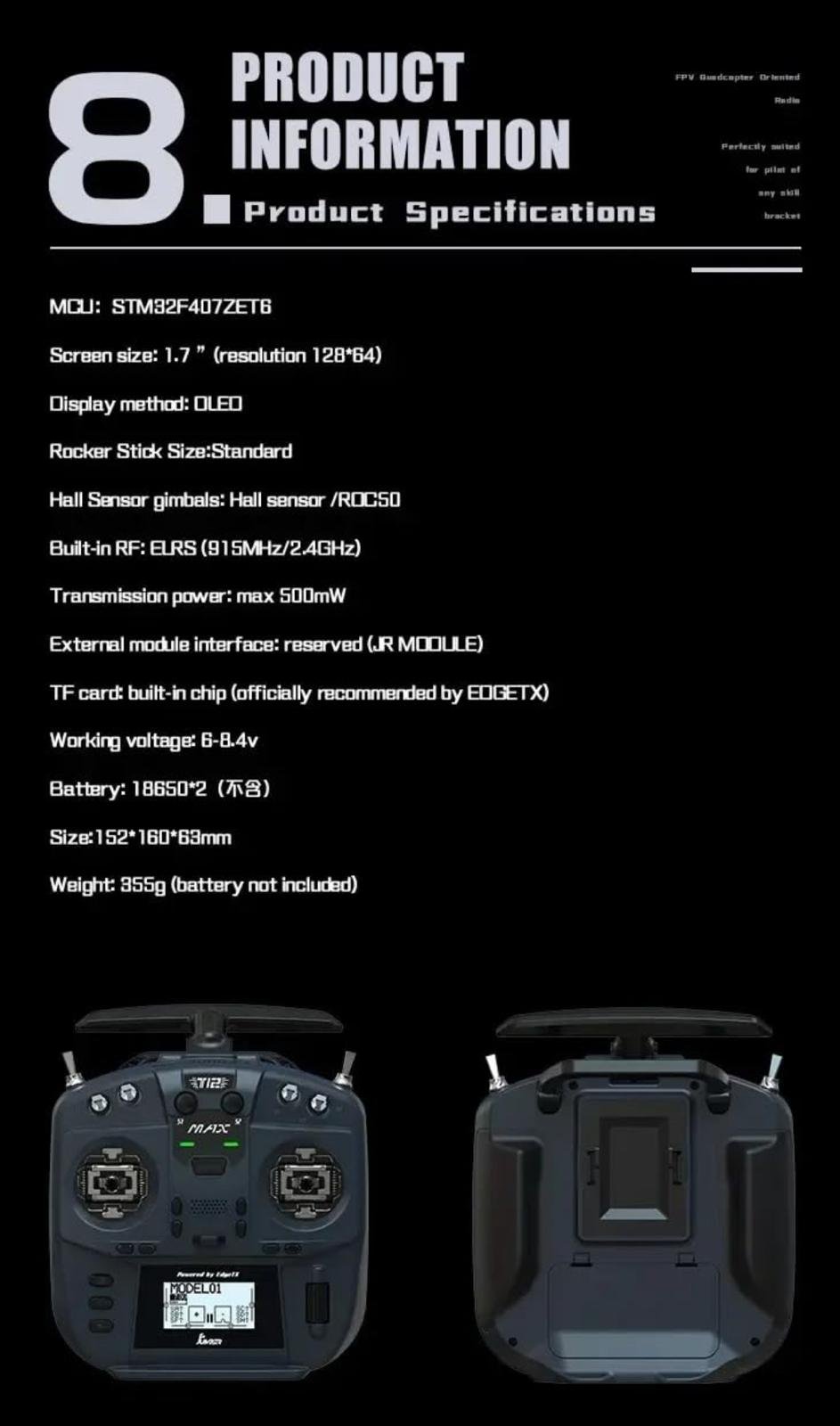 JUMPER T12 MAX ELRS 2.4G - Image 2